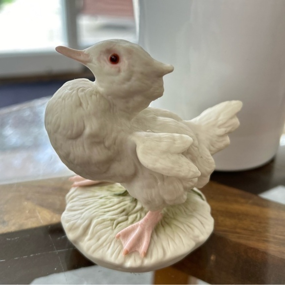 Vintage Cybis Bisque porcelain figurine white signed duckling